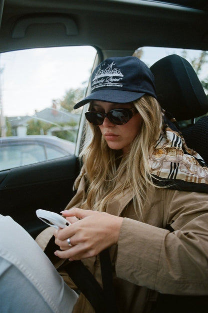 Navy Strapback Hat