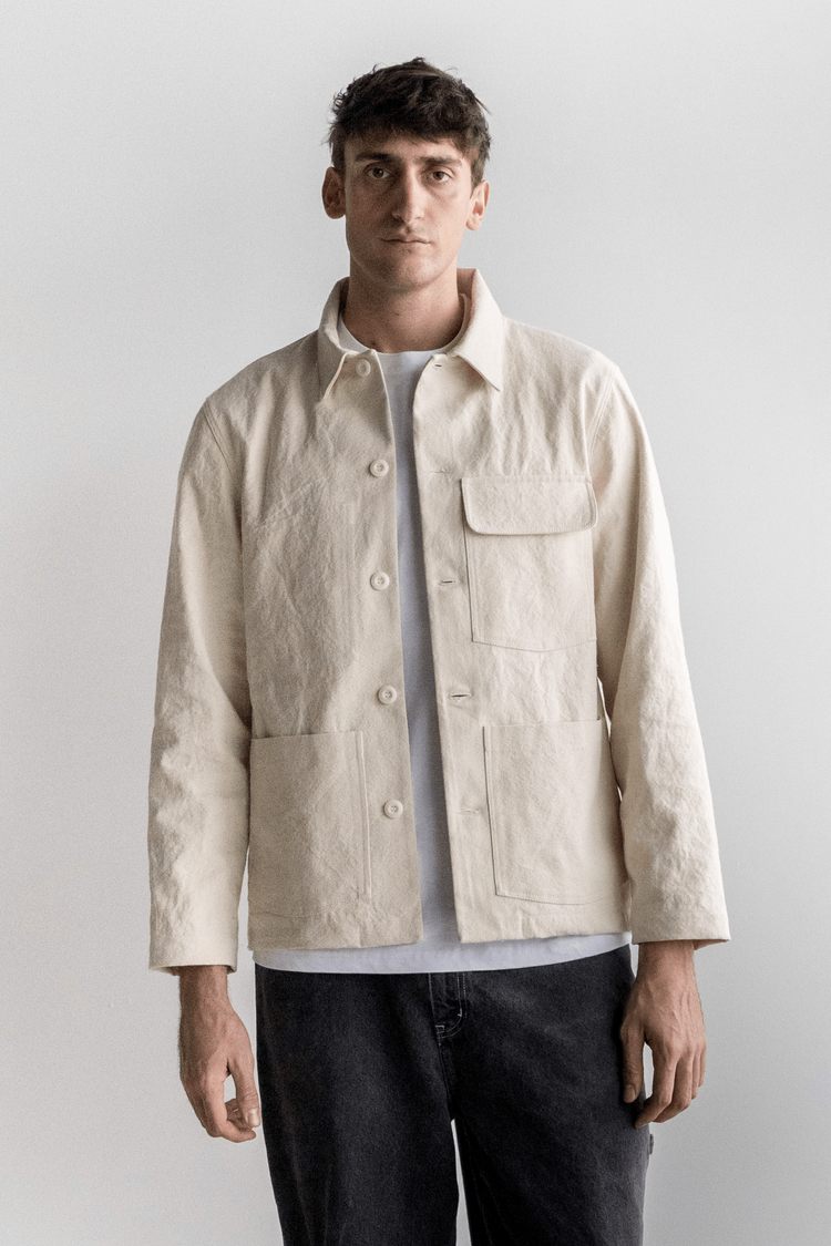 Washed Ivory Work Coat