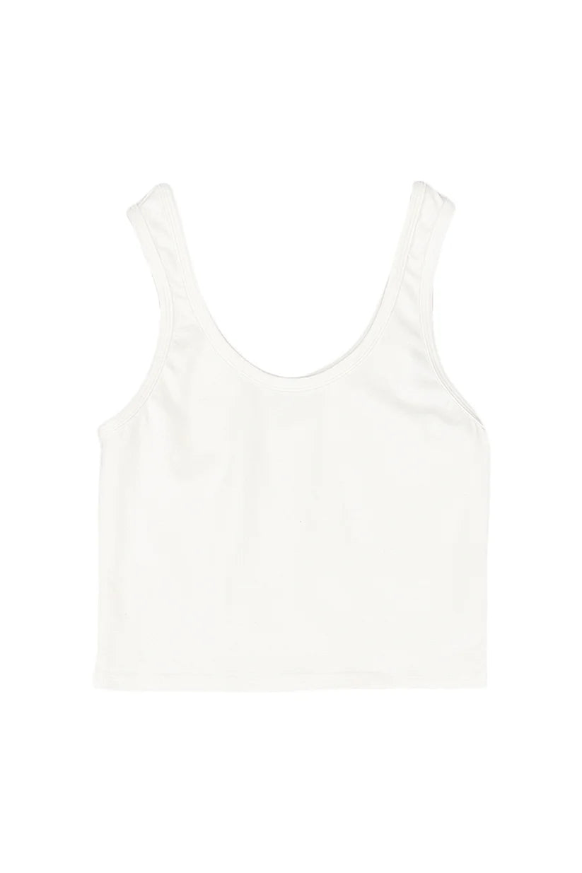 Washed White Sporty Tank